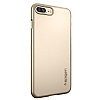 Spigen Thin Fit iPhone 7 Plus / 8 Plus Gold Rubber Klf - Resim: 5