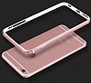 Sulada iPhone 7 Plus / 8 Plus Metal Bumper ereve Rose Gold Klf - Resim: 2