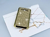 Tal Samsung Galaxy E7 Gold Rubber Klf - Resim: 1