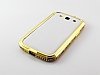 Tal Samsung Galaxy S3 / S3 Neo Gold Bumper ereve Klf - Resim: 4