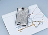 Eiroo Glows Samsung i9500 Galaxy S4 Tal Silver Rubber Klf - Resim: 2