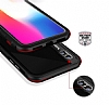 Dafoni Element Shield iPhone X / XS Standl Ultra Koruma Deri Siyah Klf - Resim: 3