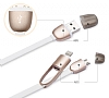 Totu Design Good Partner Lightning & Micro USB Rose Gold Data Kablosu 1m - Resim: 9