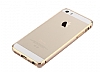 Totu Design iPhone SE / 5 / 5S Metal Round Bumper Gold Klf - Resim: 6