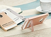 Totu Design iPhone SE / 5 / 5S Standl Metal Silver Rubber Klf - Resim: 7