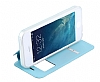 Totu Design iPhone SE / 5 / 5S izgili Standl Pencereli Mavi Deri Klf - Resim: 7