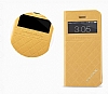 Kalaideng Dress Series iPhone SE / 5 / 5S Standl Pencereli Gold Deri Klf - Resim: 1