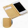 Kalaideng Dress Series iPhone SE / 5 / 5S Standl Pencereli Gold Deri Klf - Resim: 6