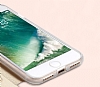 Totu Design Touch iPhone 7 Plus / 8 Plus Manyetik Kapakl Pencereli Rose Gold Deri Klf - Resim: 6