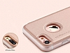 Totu Design Touch iPhone 7 Plus / 8 Plus Manyetik Kapakl Pencereli Rose Gold Deri Klf - Resim: 4