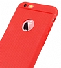 Totu Design Karbon Fiber iPhone 6 / 6S Krmz Silikon Klf - Resim: 8