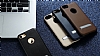 Totu Design iPhone 7 Plus Standl Deri Kahverengi Rubber Klf - Resim: 7