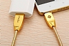 Totu Design Micro USB Gold Metal Data Kablosu 1m - Resim: 3