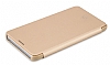 Totu Design Samsung Galaxy Note 5 nce Yan Kapakl Gold Deri Klf - Resim: 5