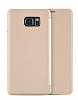 Totu Design Samsung Galaxy Note 5 nce Yan Kapakl Gold Deri Klf - Resim: 6