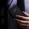 Totu Design Samsung Galaxy Note FE Gold Kenarl Siyah Karbon Silikon Klf - Resim: 3