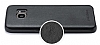 Totu Design Samsung Galaxy S7 Deri Grnml Siyah Rubber Klf - Resim: 2