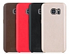 Totu Design Samsung Galaxy S7 Deri Grnml Kahverengi Rubber Klf - Resim: 4