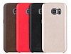 Totu Design Samsung Galaxy S7 edge Deri Grnml Siyah Rubber Klf - Resim: 4