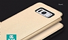 Totu Design Samsung Galaxy S8 nce Yan Kapakl Gold Deri Klf - Resim: 9