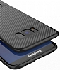 Totu Design Samsung Galaxy S8 Standl Karbon Gold Rubber Klf - Resim: 9