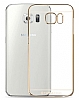 Totu Design Simple Samsung Galaxy S6 Edge Metalik Gold Kenarl Kristal Klf - Resim: 2