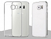 Totu Design Simple Samsung Galaxy S6 Edge Metalik Silver Kenarl Kristal Klf - Resim: 3