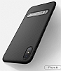 Totu Design Slim Series iPhone X / XS Standl Karbon Siyah Silikon Klf - Resim: 5