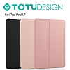 Totu Design Smart Air Series iPad Pro 9.7 Standl Smart Cover Gold Deri Klf - Resim: 1