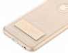 Totu Design Tpu Metal iPhone 6 / 6S Silver Standl effaf Silikon Klf - Resim: 2