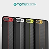 Totu Design Verti Color Series iPhone 7 Plus / 8 Plus Beyaz izgili Silikon Klf - Resim: 3
