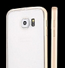 Totu Design Endless Samsung i9800 Galaxy S6 Silver Metalik Kenarl effaf Silikon Klf - Resim: 1