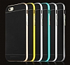 Totu Design Evoque iPhone 6 Plus / 6S Plus Dark Silver Metal Kenarl Siyah Silikon Klf - Resim: 1