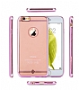 TotuDesign Simple Series iPhone 6 Plus / 6S Plus Pembe Metalik Kenarl effaf Silikon Klf - Resim: 8