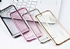TotuDesign Simple Series iPhone 6 Plus / 6S Plus Pembe Metalik Kenarl effaf Silikon Klf - Resim: 2