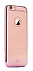 TotuDesign Simple Series iPhone 6 Plus / 6S Plus Pembe Metalik Kenarl effaf Silikon Klf - Resim: 6