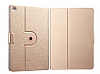 TotuDesign Smart Awakening iPad Air 2 Standl 360 Derece Dner Standl Gold Deri Klf - Resim: 1
