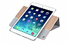 TotuDesign Smart Awakening iPad Air 2 Standl 360 Derece Dner Standl Gold Deri Klf - Resim: 3