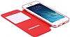 TotuDesign Touch iPhone 6 / 6S Manyetik Kapakl Pencereli Krmz Deri Klf - Resim: 6