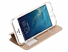 TotuDesign Touch iPhone 6 / 6S Manyetik Kapakl Pencereli Krem Deri Klf - Resim: 2