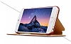 Baseus Terse iPhone 6 Plus / 6S Plus Manyetik Kapakl Pencereli Krem Deri Klf - Resim: 4