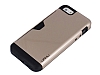 Umku iPhone SE / 5 / 5S Kartlkl Gold Sert Rubber Klf - Resim: 4