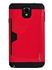 Umku Samsung N9000 Galaxy Note 3 Kartlkl Krmz Sert Rubber Klf - Resim: 5