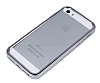 Uniico iPhone SE / 5 / 5S Bumper ereve Silver Klf - Resim: 2