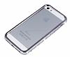 Uniico iPhone SE / 5 / 5S Tal Bumper ereve Silver Klf - Resim: 2