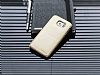 Uniico Samsung Galaxy S6 Metal Kenarl Gold Deri Klf - Resim: 1