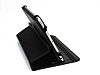 Universal 7 inch 360 Derece Dner Standl Tablet Siyah Deri Klf - Resim: 2