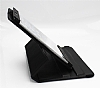 Universal 7 inch 360 Derece Dner Standl Tablet Siyah Deri Klf - Resim: 1