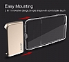 Usams Ease Series iPhone 7 Plus / 8 Plus Dark Silver Metal effaf Silikon Klf - Resim: 4