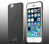 Usams iPhone 6 / 6S Metalik Siyah Silikon Klf - Resim: 2